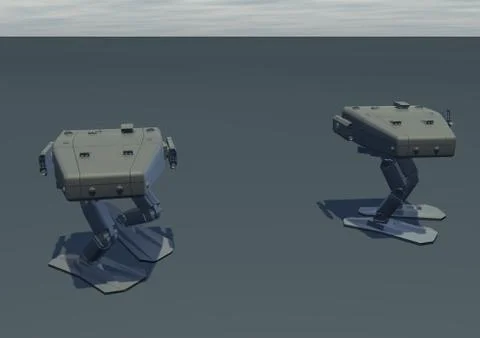 Two fighting robot Stock Illustration