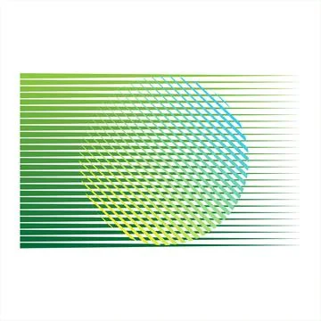 Two figures with transition Abstract simple logo for app or business Stock Illustration