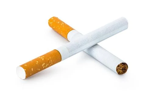 Two filtered cigarettes Stock Photos