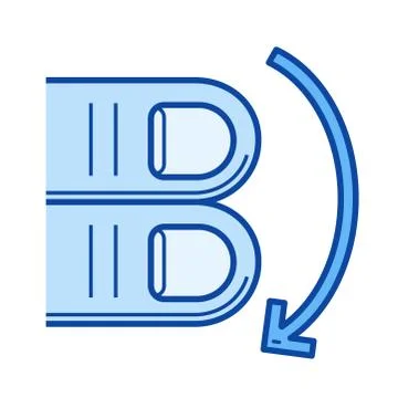 Two-finger scroll down line icon. イラスト素材