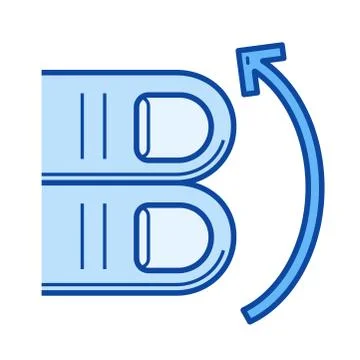 Two-finger scroll up line icon. イラスト素材