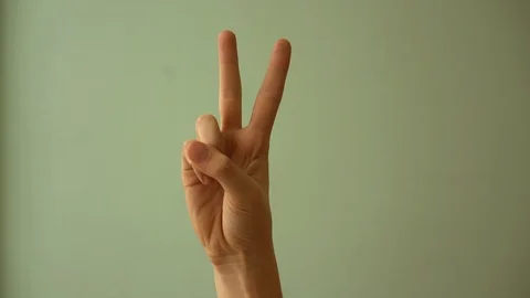 Two fingers Stock Footage 103065318