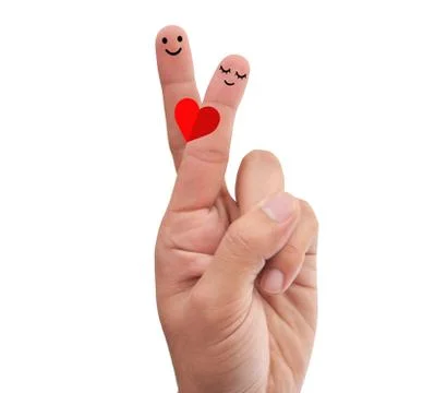 Two Fingers Romantic Stock Photos