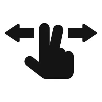 Two fingers scrolling gesture on touchscreen device Illustrazione stock
