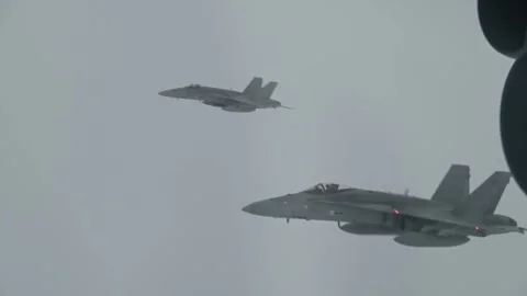 Two Finnish Air Force F/A-18 Hornets Stock Video Pond5