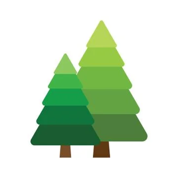 Two fir tree Stock Illustration