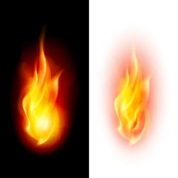 Two fire flames. Stock Illustration