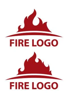Two fire logo. Design element Stock Illustration