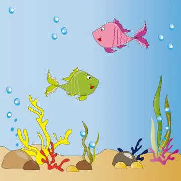 Two fish Stock Illustration