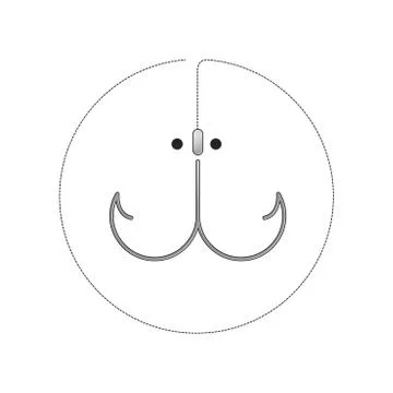 Two fishing hooks Stock Illustration