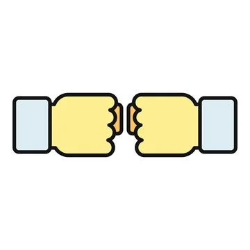 Two fists bumping, showing agreement and collaboration Stock Illustration