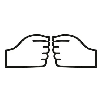 Two fists bumping showing teamwork friendship greeting Stock Illustration