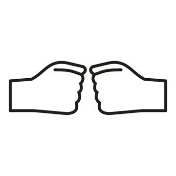 Two fists bumping showing unity and teamwork Stock Illustration