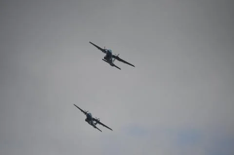Two Fixed Wing Aircrafts Stock Photos