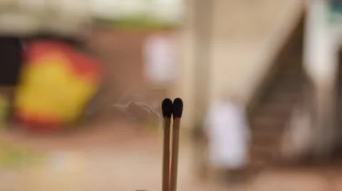 Two Flame in Hand Stock Photos