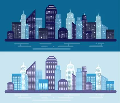 Two flat banners Illustrazione stock