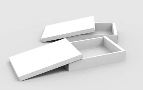 Two flat blank boxes 写真素材