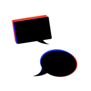 Two Flat geometric banners.  Distorted glitch and chromatic aberration trendy Illustrazione stock