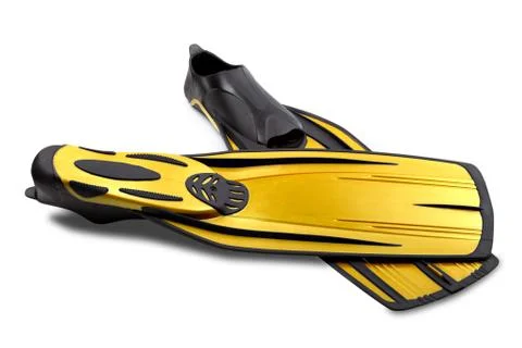 Two flippers for diving Stock Photos