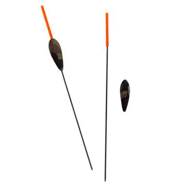 Two float for fishing on an isolated white background Foto stock