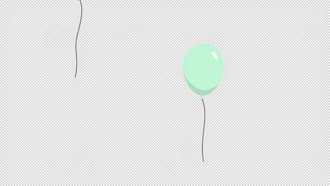 Two floating balloons, red and mint. Balloon background animation. Cartoon Stock Footage 324901949