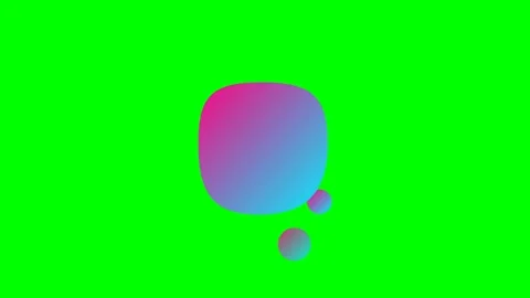 Two floating gradient spheres set against a vibrant solid green background Stock Footage 340267561