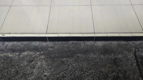 Two floor models separated horizontally, under the concrete floor and above the Stock Photos