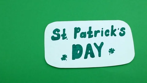 Two florets St. Patrick's Day Stock Footage 85845449