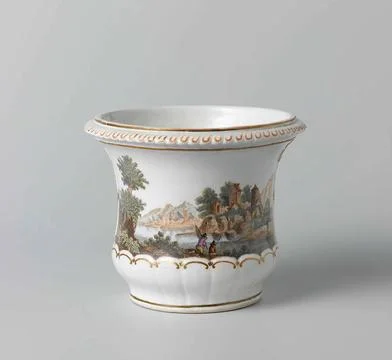 Two Flowerpot Containers (cache pots) and stands. Manufacturing former loo... Stock Photos