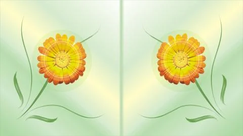 Two Flowers. Stock-Illustration