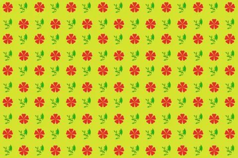 Two flowers shape pattern design copy Stock Illustration