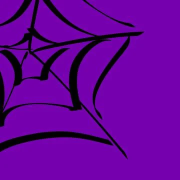 Two Flying Black Bat Silhouettes on Orange Background Stock Illustration