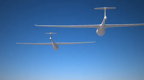 Two flying gliders Stock Footage 22889450