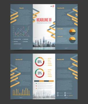 Two Fold Flyer Template Stock Illustration