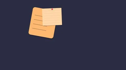 Two folded documents icon in dark space Stock Illustration
