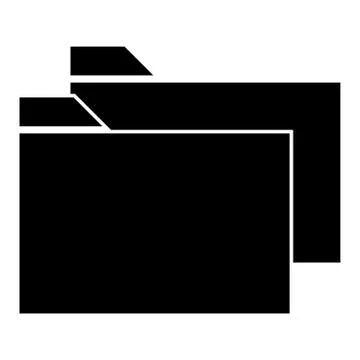Two folder black icon . Stock Illustration