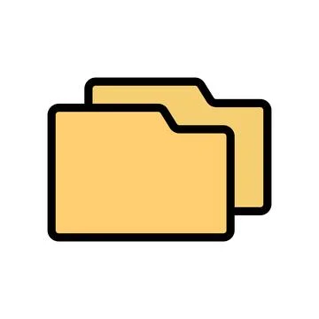 Two folder icons. A copy of the folder. Vector. 스톡 일러스트