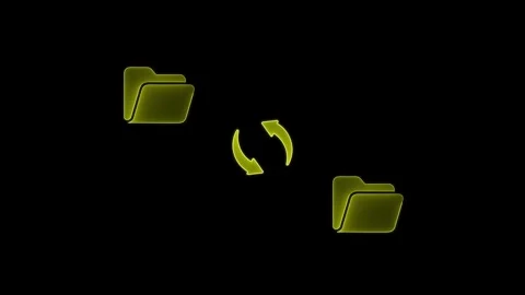 Two folders file transfer animation seamless loop. Suitable for business, d.. Stock Footage 305166465