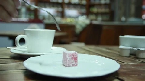 Two forks are stuck in a desert Stock Footage 50374700