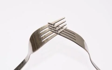 Two forks 库存照片