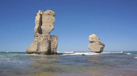 Two formations from the Twelve Apostles Stock Footage 52458660