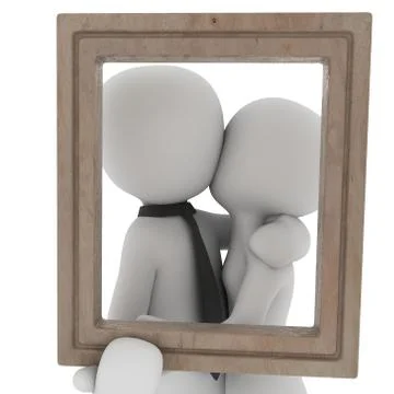 Two in a frame Stock Illustration