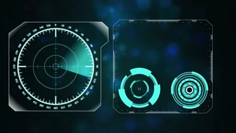 Two frames with active rear sights inside on a blurred background. Stock Footage 131167346
