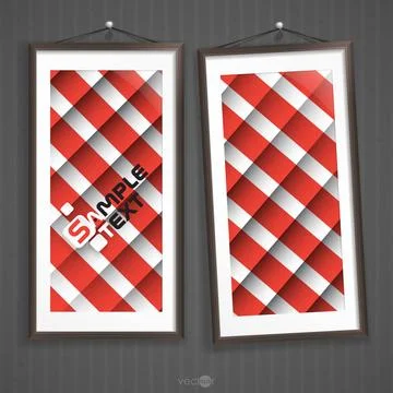 Two Frames Of Picture On A Striped Old Wall Two Frames Of Picture On A Str... Stock Photos