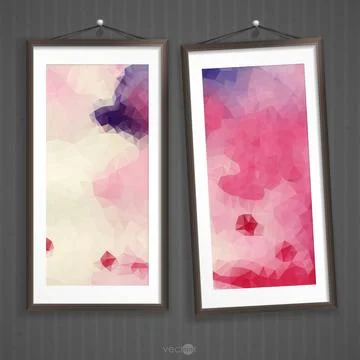 Two Frames Of Picture On A Striped Old Wall Two Frames Of Picture On A Str... Stock Photos