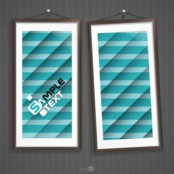 Two Frames Of Picture On A Striped Old Wall Two Frames Of Picture On A Str... Stock Photos
