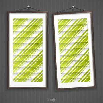 Two Frames Of Picture On A Striped Old Wall Two Frames Of Picture On A Str... Stock Photos