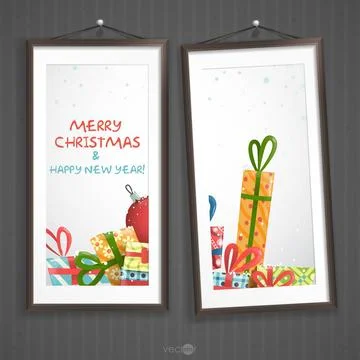 Two Frames Of Picture On A Striped Old Wall Two Frames Of Picture On A Str... Stock Photos