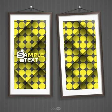 Two Frames Of Picture On A Striped Old Wall Two Frames Of Picture On A Str... Stock Photos