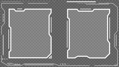 Two frames on screen overlay Stock Illustration